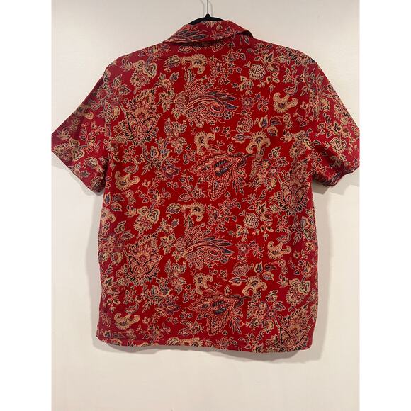 Women’s Jones New York Sport Linen Cotton Floral Button down Blouse S - Picture 3 of 5